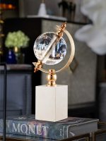 Mô hình quả địa cầu pha lê kết hợp chất liệu cẩm thạch CD51