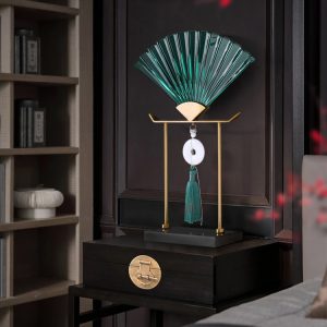 Đồ decor phòng khách quạt ngọc CD201