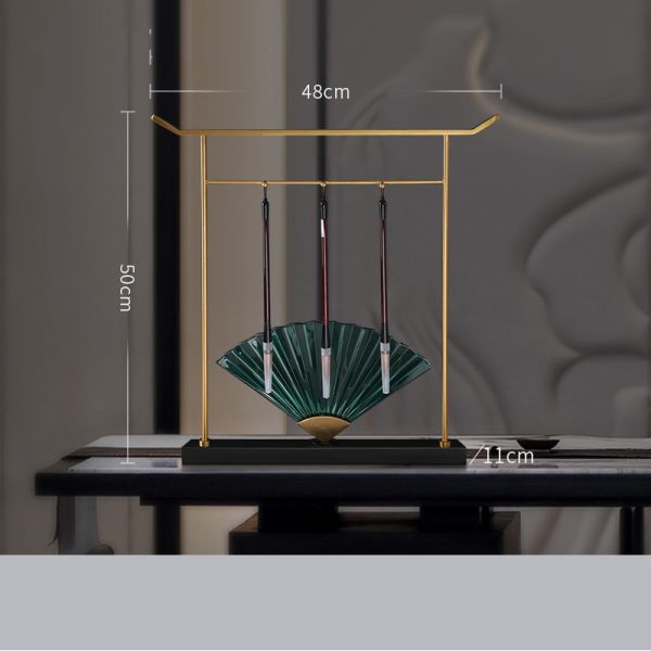 Đồ decor phòng khách quạt ngọc CD201
