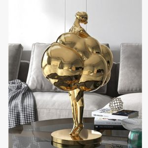 Tượng decor cô gái để kệ trang trí