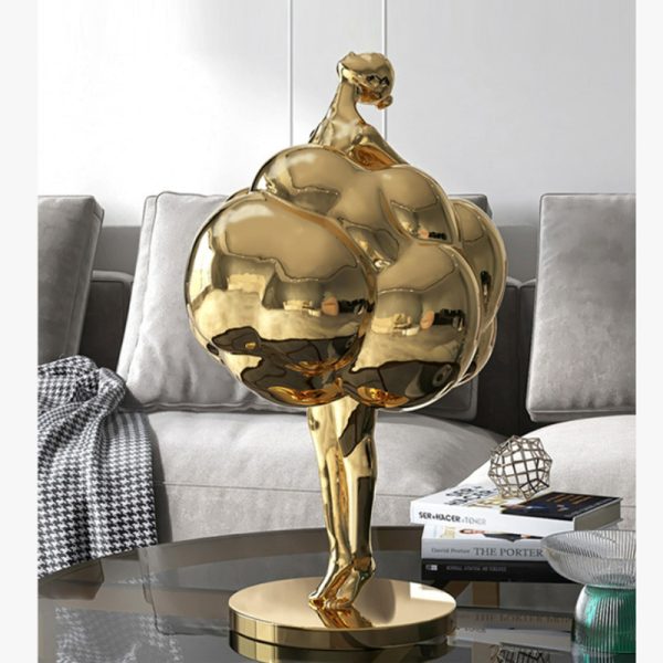 Tượng decor cô gái để kệ trang trí