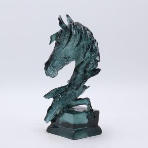 Tượng decor đầu ngựa trong suốt