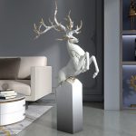 Tượng decor hươu để sàn