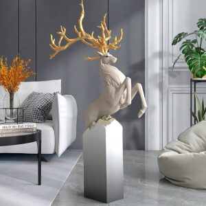 Tượng decor hươu để sàn