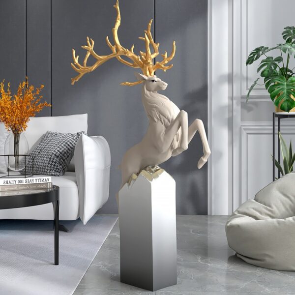 Tượng decor hươu để sàn