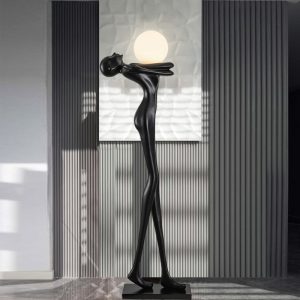 Tượng decor nghệ thuật ôm đèn
