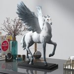 Tượng decor ngựa thiên thần để bàn