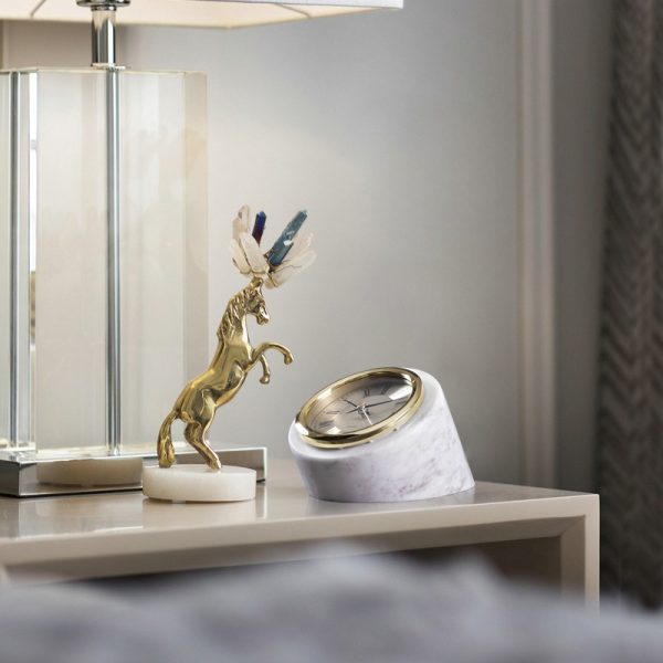 Tượng ngựa trang trí bằng đồng gắn pha lê