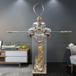 Tượng decor Tôn Ngộ Không ngồi thiền 3D để sàn