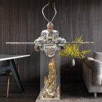 Tượng decor Tôn Ngộ Không ngồi thiền 3D để sàn