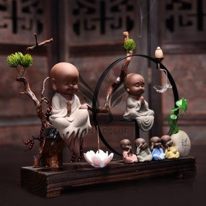 Bộ tượng chú tiểu decor