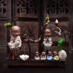 Bộ tượng chú tiểu decor