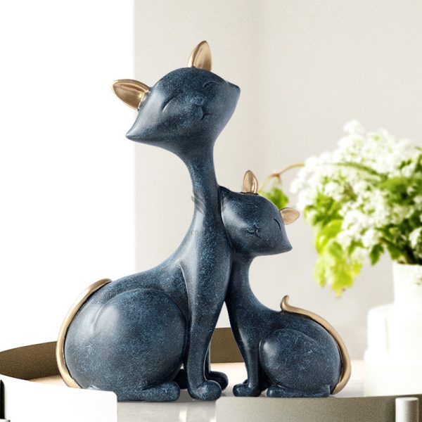 Decor để bàn cặp mèo phong cách Bắc Âu CD1372