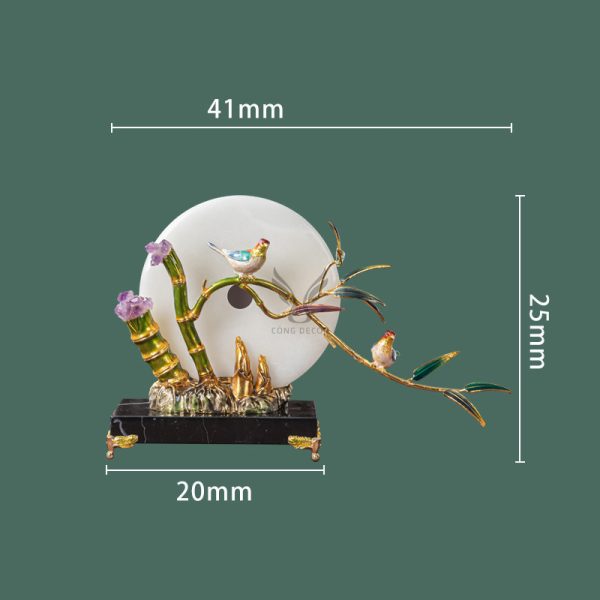 Đồ để bàn chim đậu cành tre CD1260