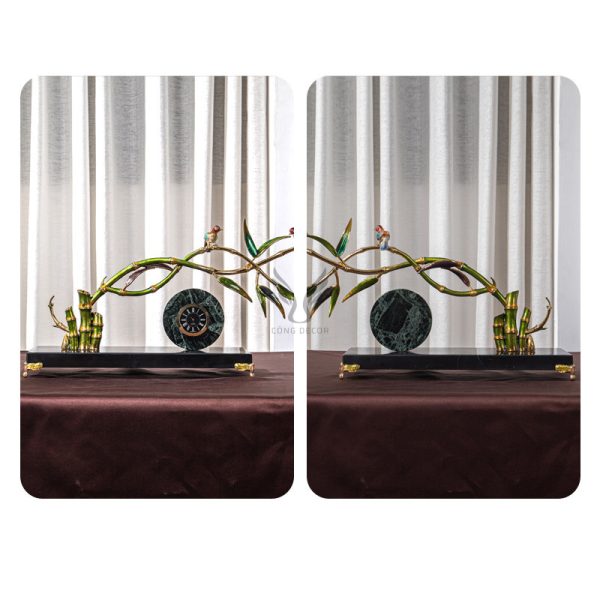 Đồng hồ để bàn kết hợp cây tre CD1263
