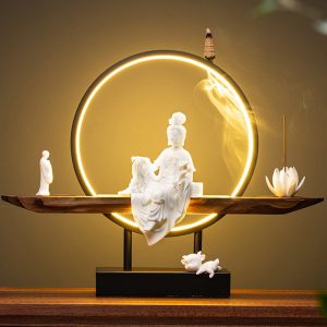 Thác khói trầm hương cao cấp kết hợp đèn led