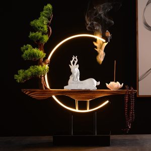 Thác khói trầm hương đèn led