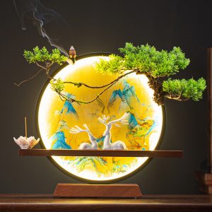 Thác khói trầm hương đôi hươu