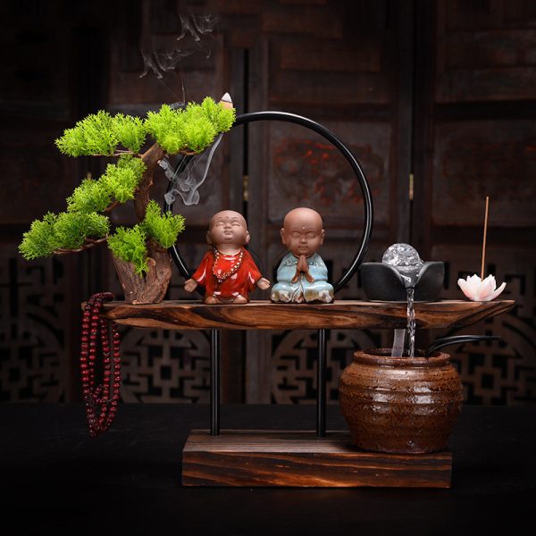 Thác khói trầm hương mẫu chú tiểu