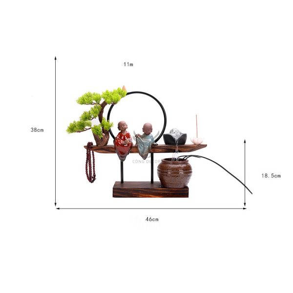 Thác khói trầm hương mẫu chú tiểu