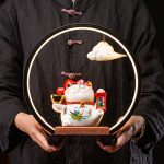 Thác khói trầm hương mèo thần tài