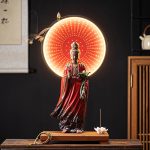 Thác khói trầm hương Phật đèn led