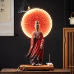 Thác khói trầm hương Phật đèn led
