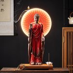 Thác khói trầm hương Phật đèn led