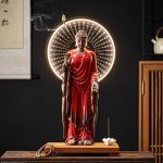 Thác khói trầm hương Phật đèn led