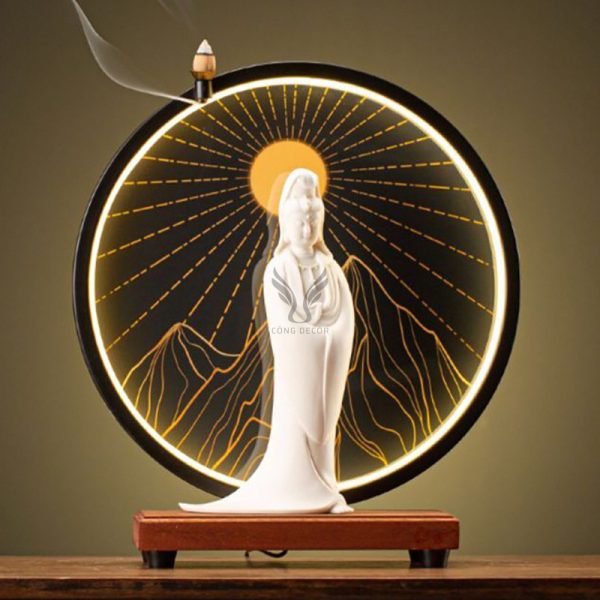 Thác khói trầm huơng quan âm