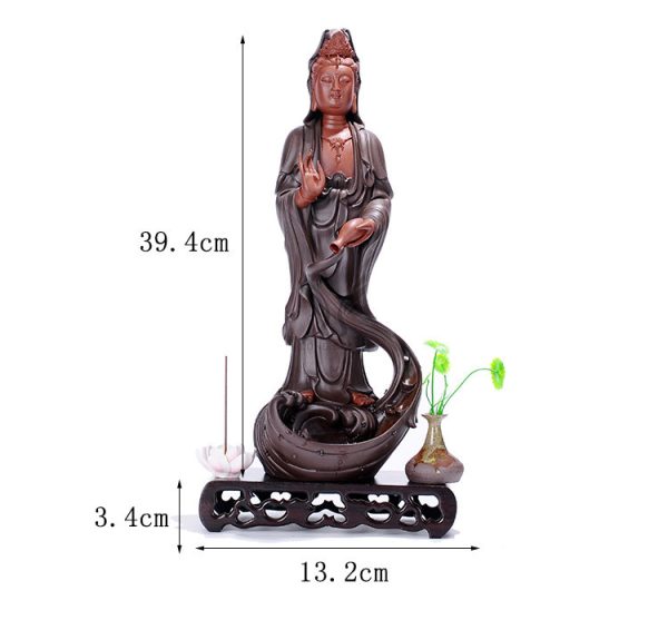 Thác khói trầm hương tượng Quan Âm