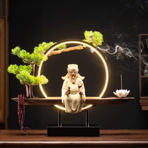 Thác khói trầm hương tượng thần tài