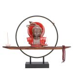 Thác khói xông trầm hương tượng Phật
