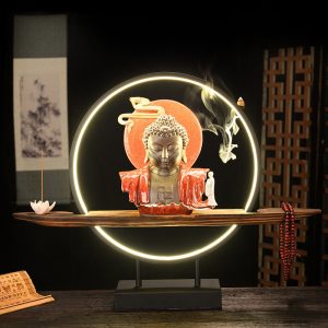 Thác khói xông trầm hương tượng Phật