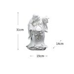Tượng Phật di lặc cầm gậy như ý decor