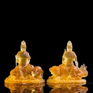 Tượng Quan Thế Âm Bồ Tát cưỡi linh vật decor CD1232