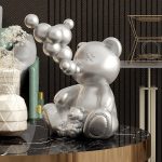 Tượng chú gấu thổi bóng decor CD1410