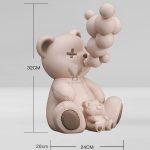Tượng chú gấu thổi bóng decor CD1410