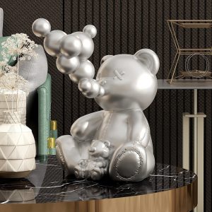 Tượng chú gấu thổi bóng decor CD1410