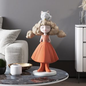Tượng cô bé tóc mây CD1416