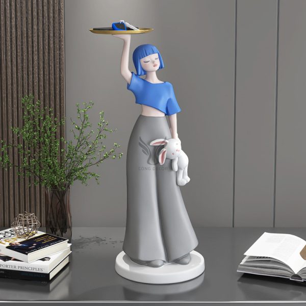 Tượng cô gái trang trí nội thất CD1421