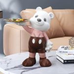 Tượng gấu bưng khay cute  CD1401