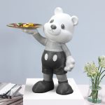 Tượng gấu bưng khay cute  CD1401