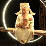 Tượng Thần Tài kết hợp trầm hương