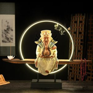 Tượng Thần Tài kết hợp trầm hương