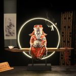 Tượng Thần Tài kết hợp trầm hương
