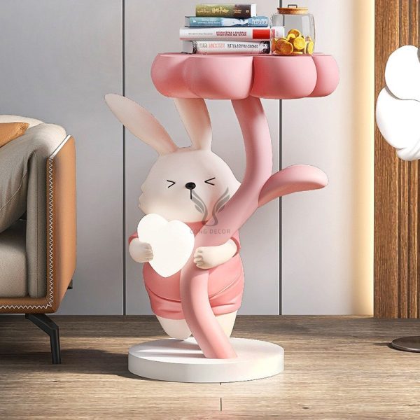 Bàn decor hình thỏ dễ thương