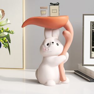 Mô hình chú thỏ kết hợp bàn trang trí