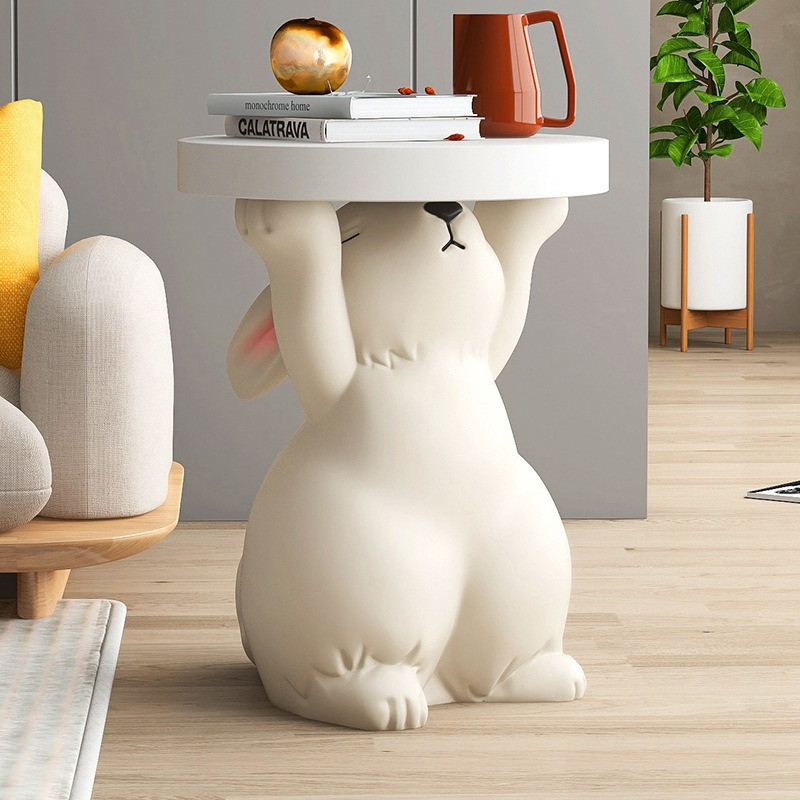 Mô hình thỏ đỡ bàn đặt canh sofa