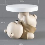Tượng gấu đỡ bàn trà nhỏ